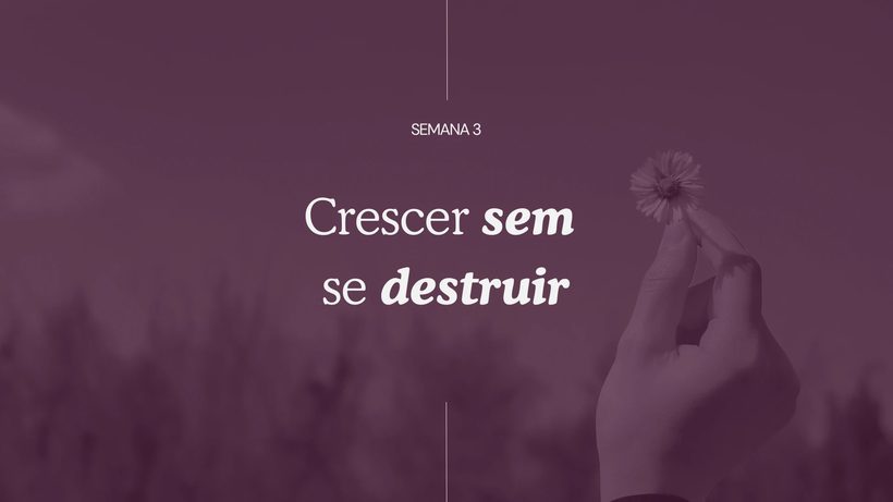 Capa da aula: Crescer sem se destruir - aula do Curso Em Paz Comigo
